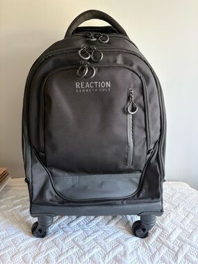 Kenneth Cole Reaction Black Rolling Backpack with Wheels